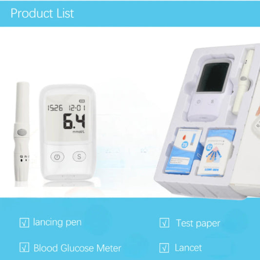 Sale 50% Glucose Monitor Kit – LCD Display, 25 Test Strips & 25 Lancets Included
