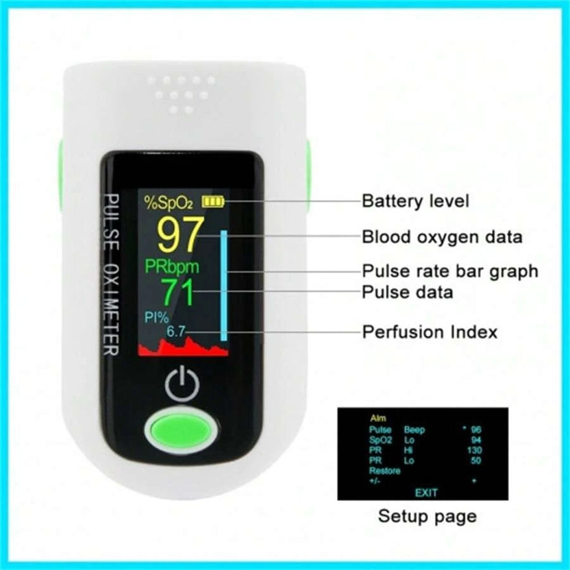🔥Finger Pulse Oximeter Fast SpO2 & Heart Rate Monitor with Display