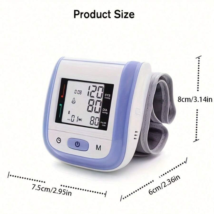 Sale OFF Digital Wrist Blood Pressure Monitor – LCD Screen, Voice, Portable Case